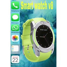 Watch V8 vert Intelligente montre au meilleur prix au Maroc