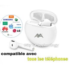 Écouteurs sans fil AYA IDiskk Compatible avec iPhone & Android  Tactile  Bluetooth 5.0 au meilleur prix au Maroc
