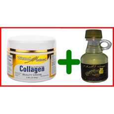 Crème au Collagène 100% Pure + huile de ricin pur au meilleur prix au Maroc