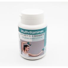 Mutivitamines A+D3+C+Groupe B 100 Gélules Dosée À 318mg au meilleur prix au Maroc