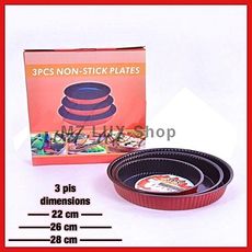 3 Moules pour Cake en acier inoxydable forme rond 22cm /26cm/28cm au meilleur prix au Maroc