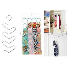 Porte Cravate blanc vertical +Porte Foulards & Chales Multifonctionnel Pliable au meilleur prix au Maroc