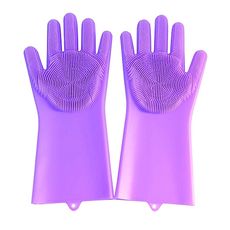 GANTS DE NETTOYAGE MULTI-USAGES de Qualite- gants pour vaisselle, evier, salle de bain et voiture-Couleur Mauve au meilleur prix au Maroc