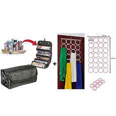 MZ.Lux Pack Cintre Multifonctionnel Pliable pour Foulards & Cravates+Sac ROLL-N-GO pour stocker produits cosmetiques et bijoux au meilleur prix au Maroc
