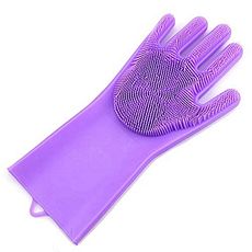 GANTS DE NETTOYAGE MULTI-USAGES de Qualite- gants pour vaisselle, evier, salle de bain et voiture-Couleur Mauve au meilleur prix au Maroc