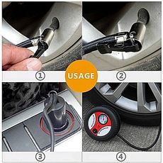 Compresseur d'air portable- Gonfleur Pneu et tout articles gonflable DC 12v au meilleur prix au Maroc