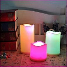 3 bougies LED Multicouleurs - Couleurs Changeantes avec Telecom-mande au meilleur prix au Maroc