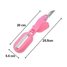 MZ.Lux Couteau et eplucheur De Nettoyage 2 en 1- Eplucheur Grattage des Ecailles de Poisson - Rose au meilleur prix au Maroc