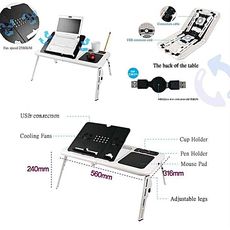 MZ.Lux Table pliable pour PC Portable Reglable avec Ventilateur de Refroidissement Integre au meilleur prix au Maroc
