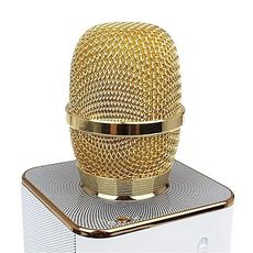 Microphone sans fil karaoke Bluetooth avec haut-parleur-Dore au meilleur prix au Maroc