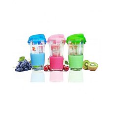 MZ.Lux Mug de voyage en verre et silicone-Rose au meilleur prix au Maroc