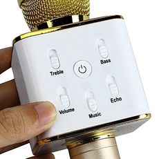 Microphone sans fil karaoke Bluetooth avec haut-parleur-Dore au meilleur prix au Maroc