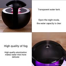 USB Mini veilleuse Humidificateur d'air - Night Elves capacite 450ml - Noir au meilleur prix au Maroc