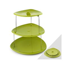 Ensemble de service a 3 niveaux s'ouvre avec une torsion pour utilisation a l'exterieur comme a l'interieur de maison- Twist Fold MZ.LUX au meilleur prix au Maroc