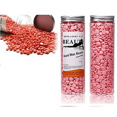 Hard wax Beans Cire de film chaud en granules pour l'epilation - Bouteille 400g- Rose au meilleur prix au Maroc
