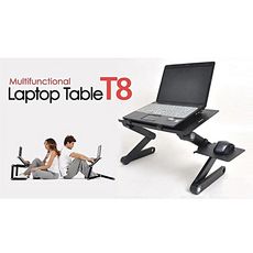 Table-Mate pliable multifonctions T8 avec Deux ventilateurs de refroidissement- Pour ordinateur portable et autre au meilleur prix au Maroc
