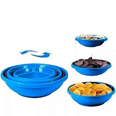 Ensemble de Bol de service a 3 niveaux s'ouvre avec une torsion pour utilisation a l'exterieur comme a l'interieur de maison- Twist Fold MZ.LUX au meilleur prix au Maroc