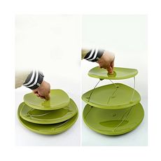 Ensemble de service a 3 niveaux s'ouvre avec une torsion pour utilisation a l'exterieur comme a l'interieur de maison- Twist Fold MZ.LUX au meilleur prix au Maroc