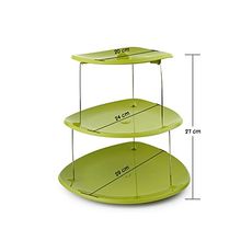 Ensemble de service a 3 niveaux s'ouvre avec une torsion pour utilisation a l'exterieur comme a l'interieur de maison- Twist Fold MZ.LUX au meilleur prix au Maroc