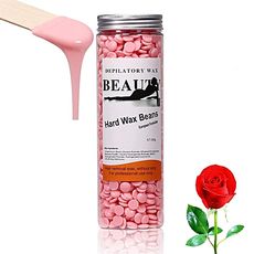 Hard wax Beans Cire de film chaud en granules pour l'epilation - Bouteille 400g- Rose au meilleur prix au Maroc