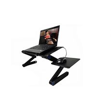 Table-Mate pliable multifonctions T8 avec Deux ventilateurs de refroidissement- Pour ordinateur portable et autre au meilleur prix au Maroc