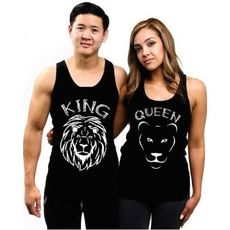 Pack 2 Débardeurs King and Queen - Noir au meilleur prix au Maroc