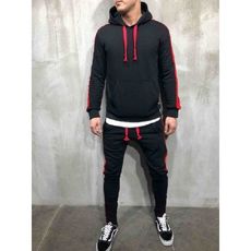 Survêtement Homme Rayure Rouge Noir au meilleur prix au Maroc