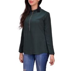 Chic Chemise Femme -Vert au meilleur prix au Maroc