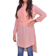 Top Chemise Longue Femme -Rose au meilleur prix au Maroc