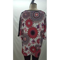 tunique imprime ECRU /FUSHIA au meilleur prix au Maroc