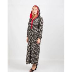 DJELLABA NOIR IMPRIME au meilleur prix au Maroc