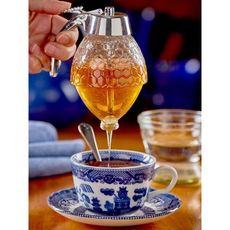 honey dispenser - Distributeur de miel - Bouteille/bocal en acrylique - Avec socle au meilleur prix au Maroc