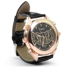 MONTRE CAMERA ESPION TREND GOLD BLACK 32G au meilleur prix au Maroc