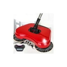 Hurricane Spin Broom Balai à rotation Léger et Sans Fil sana éléctricité  pour nettoyage carreaux et parquet rouge au meilleur prix au Maroc