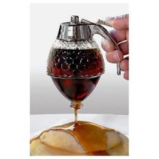 honey dispenser - Distributeur de miel - Bouteille/bocal en acrylique - Avec socle au meilleur prix au Maroc