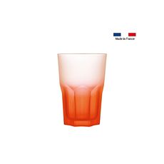 Verre à eau orange effet givré 40 cl Techno Colors made in france au meilleur prix au Maroc
