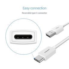 Câble TYPE C Blanc 2A au meilleur prix au Maroc