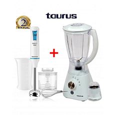TAURUS PACK BLENDER PERU 1.5L  550W + MIXEUR PLONGEANT ROBOT 500 INOX + au meilleur prix au Maroc