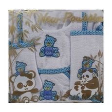 New Poussin : Peignoir + Serviette + Bonnet + Bavoir Pour Bébé 4 X 1- Bleu au meilleur prix au Maroc