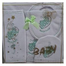 Peignoir + Serviette + Bonnet + Bavoir Pour Bébé 4 X 1- Vert au meilleur prix au Maroc