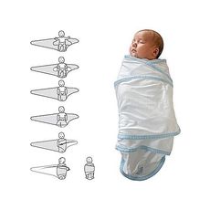 Couverture d'emmaillotage BabyBaugousse pour nouveau né - 3 X 1 Bleu au meilleur prix au Maroc