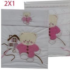 Bear - Couverture pour bébé 2 Pieces High Quality - Multifunctional en Coton - Rose 2 X 1 au meilleur prix au Maroc