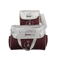 Pack bébé : Sac à langer 3 pièces - Grenat au meilleur prix au Maroc