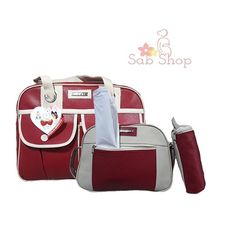 Pack bébé : Sac à langer 4 pièces Bébé - Grenat au meilleur prix au Maroc