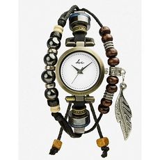 Montre Bracelet Luna Hippie Chic - Marron et Noir au meilleur prix au Maroc