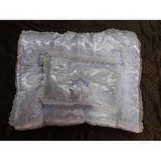 Nid d'ange pour bébé - Couvre Lit + Coussin Dentelle Bleu au meilleur prix au Maroc