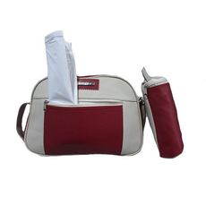 Pack My Baby : Sac à langer en Cuir 4 pièces - Grenat au meilleur prix au Maroc
