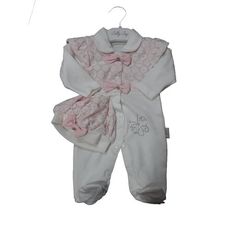 Grenouillère- Pyjama + Bonnet - TURKEY Made - Rose au meilleur prix au Maroc