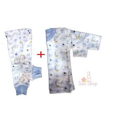 Pack Bébé Pyjama de Nuit - bodys bébé +pontallon - High Quality - Bleu au meilleur prix au Maroc