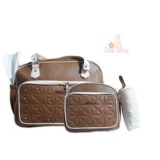 Pack My Baby : Sac à langer en Cuir 4 pièces - Marron au meilleur prix au Maroc